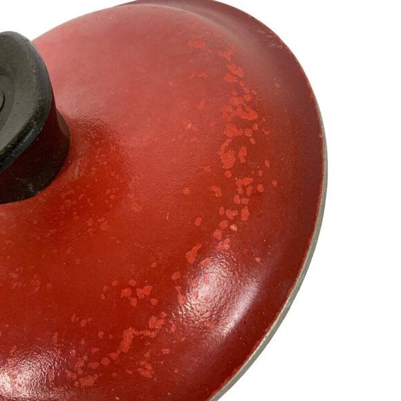 Vintage Club Aluminum Red Saucepan Lid 6 inch Cast Aluminum Heat Resistant Knob - Picture 4 of 7